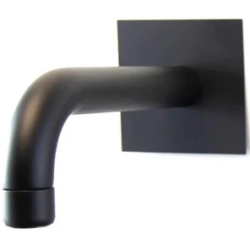 Излив Webert Sax Evolution настенный, латунь, черный, округлый, с аэратором, l-образный, встраиваемый/встроенный, для смесителя/ванны/ванной/душевой