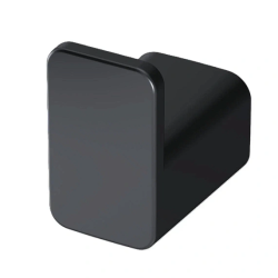 Крючок одинарный AM.PM Func, настенный, форма прямоугольная, металлический, для полотенец в ванную/туалет/душевую кабину, цвет черный