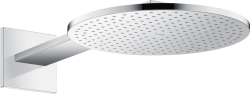 Верхний душ AXOR ShowerSolutions 300 1jet, с держателем, настенный монтаж, круглый, с 1 режимом, размер 30 см, металлический, цвет: хром, для душа/ванной