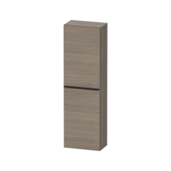 Пенал Duravit D-Neo, 40x24x132 см, подвесной, (левый), с распашной дверцей/одностворчатый, с 4 стеклянными полками, цвет: дуб терра, в ванную комнату