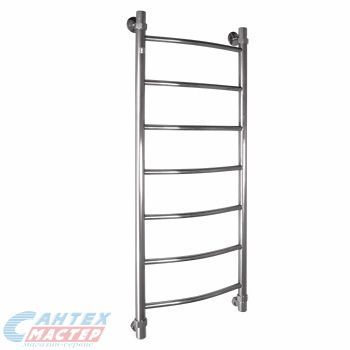 Полотенцесушитель 1000х400 мм Energy Classic водяной. 3/4" дюйма, нижнее подключение, из нержавеющей стали, форма лесенка дугой, настенный, цвет хром, для ванны, вертикальный, к стояку горячей воды, отопления, межосевое расстояние