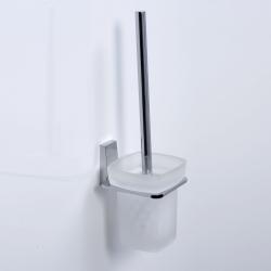 Ерш для унитаза WasserKRAFT Lopau, настенный, материал: металл/стекло, для туалета/унитаза, с туалетной щеткой, в ванную/ванную комнату/туалет, цвет хром