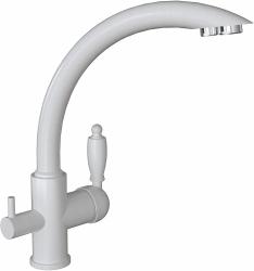 Смеситель для кухни Florentina Шале, однорычажный, поворотный, керамический, с высоким изливом, высота излива 29 см, латунь, с подключением к фильтру чистой воды, цвет жасмин