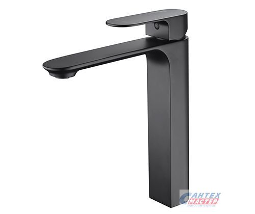 Смеситель для раковины Wasserkraft Elbe однорычажный, излив длинный, длина 169 мм, керамический, латунь, покрытие soft-touch, без донного клапана