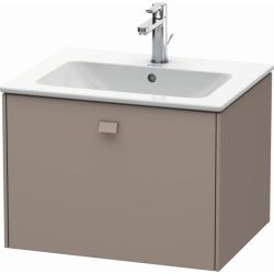 Тумба под раковину Duravit Brioso, 62х47,9х45 см, подвесная, 1 выдвижной ящик, ДСП, цвет: базальт, шкафчик навесной, механизм доводчика, прямоугольная, правая/левая, в ванную комнату