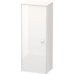 Пенал Duravit Brioso L, 52x36x133 см, подвесной, (левый), с дверцей, с полкой, со стеклянными полками, цвет: белый глянец, в ванную комнату