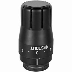 Головка термостатическая STOUT Design цвет черный, жидкостная M30x1,5 для радиатора отопления