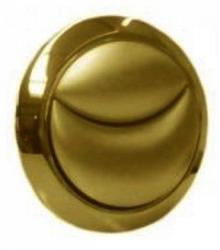 Кнопка арматуры бачка Cezares, золото, круглая, пластик, две кнопки (режим эконом)