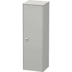 Пенал Duravit Brioso R, 42x36x133 см, подвесной, (правый), с дверцей, с полкой, со стеклянными полками, цвет: бетонно-серый, в ванную комнату