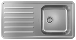 Мойка кухонная Hansgrohe 400/400, S41, S4111-F400, с крылом, оборачиваемая 97,5х50,5х21,5 см, врезная/встраиваемая сверху, нержавеющая сталь, прямоугольная, цвет нержавеющая сталь, без отверстие под смеситель