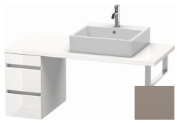 Тумба/шкафчик для консоли/столешницы Duravit DuraStyle под раковину 30х54,8х51,2 см, подвесная, ДСП, цвет: белый глянец/базальт, 2 выдвижных ящика, прямоугольная
