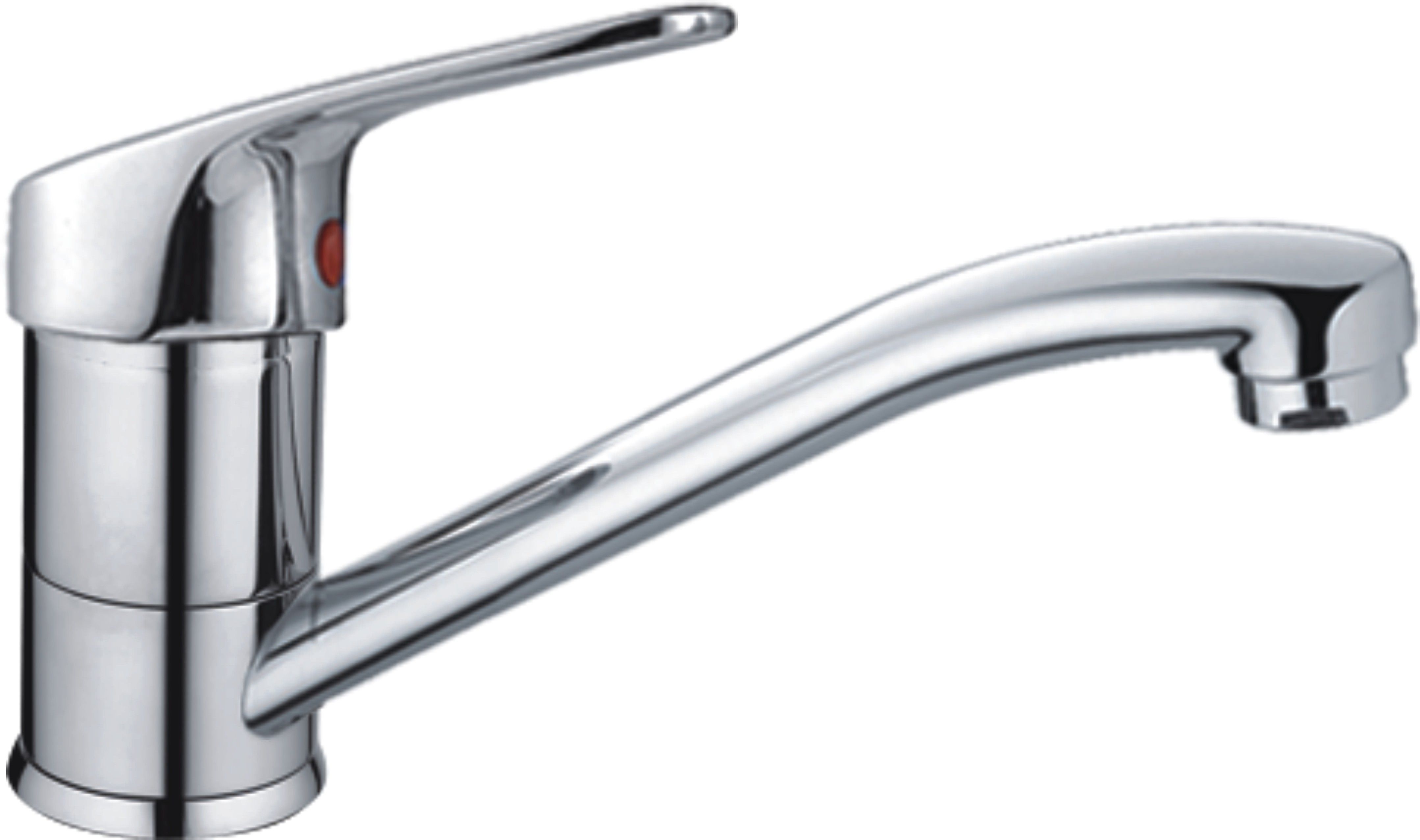 Смеситель для умывальника HAIBA однозахватный, поворотный, латунный, длина 172 мм, латунь, цвет хром