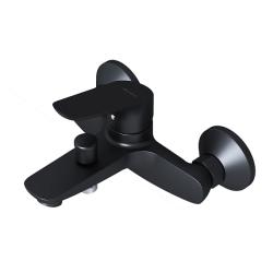 Смеситель для ванны/душа Damixa Jupiter однорычажный, настенный, излив короткий, длина 165 мм, без шланга/лейки, латунь, цвет черный