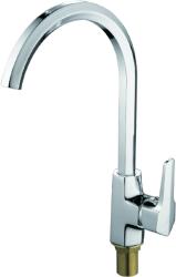 Смеситель для кухни/мойки Accoona, однорычажный, поворотный, керамический, длина излива 215 мм, латунь, цвет хром