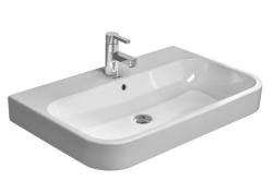 Раковина DURAVIT Happy D.2 WonderGliss 65х50,5х17 см, подвесная, прямоугольная, санфарфор, шлифованная, цвет белый, с 1 отверстием под смеситель, антигрязевое покрытие, слив/перелив