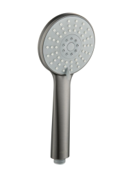 Лейка душевая Aquatek Бетта 102 мм круглая, 3 режима, оружейная сталь, пластик, ручная, для душа/ванной