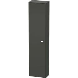 Пенал Duravit Brioso L, 27х19,6х133,1 см, подвесной/напольный, (левый), с дверцей/одностворчатый, с полками, со стеклянными полками, цвет: графит матовый/хром, в ванную комнату