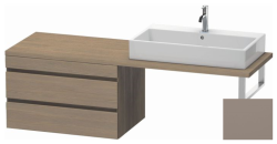 Тумба/шкафчик для консоли/столешницы Duravit DuraStyle под раковину 80х54,8х51,2 см, подвесная, ДСП, цвет: дуб терра/базальт, 2 выдвижных ящика, прямоугольная