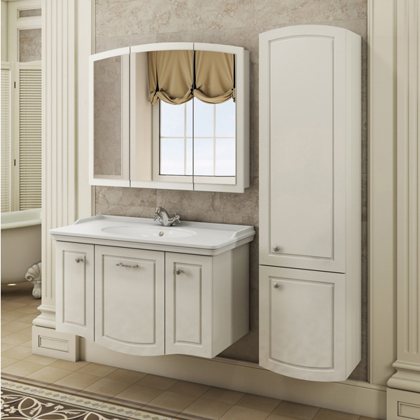 Пенал Comforty Палини 42, 42х166х32 см, подвесной, цвет: белый, 2 распашные дверцы, шкаф/шкафчик подвесной, прямоугольный, левый/правый, левосторонний/правосторонний/универсальный