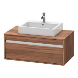 Тумба под раковину для консоли/столешницы Duravit Ketho 100х55х42,6 см, подвесная, ДСП, цвет: орех матовый, 1 выдвижной ящик, для встраиваемой снизу раковины, прямоугольная