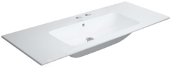 Раковина DURAVIT ME by Starck, WonderGliss 123х49х18 см, подвесная, прямоугольная, со столешницей, санфарфор, цвет белый шелковисто-матовый, с 2 отверстиями под смеситель, антигрязевое покрытие, слив/перелив