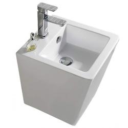 Раковина/умывальник Comforty, 37,5х40х41 см, подвесная, прямоугольная, санфарфор, цвет белый, с отверстием под смеситель, слив-перелив, умывальник