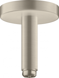 Потолочное подсоединение для верхнего душа Axor ShowerSolutions, удлинение 10 см, цвет: под сталь, латунный для душа/ванной/душевой кабины, на потолок, кронштейн, наружний монтаж
