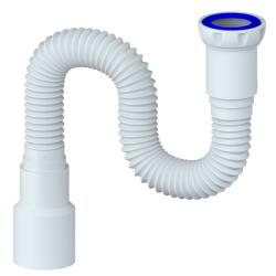 Труба гофрированная Unicorn 1 1/4"*32/40 с уплотнительным кольцом, 800 мм белая, полипропилен