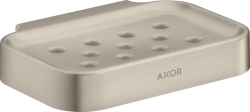 Мыльница Axor Universal Circular Access настенная, цвет: шлифованный никель, металлическая, прямоугольная, для душа/мыла, в ванную комнату, для душа
