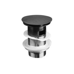 Донный клапан Terma click clack с переливом c большой кнопкой armory steel 10098