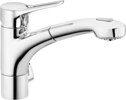 Смеситель для кухни/мойки KLUDI MX, однорычажный, поворотный, латунный, с выдвижным изливом,  длина излива 225 мм, латунь, цвет хром