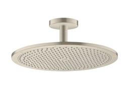 Верхний душ AXOR ShowerSolutions 350 1jet, с потолочным подсоединением, потолочный монтаж, круглый, с 1 режимом, размер 35 см, металлический, цвет: полированный никель, для душа/ванной
