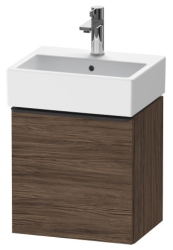 Тумба под раковину Duravit D-Neo, 43,4х32,2х44 см, подвесная, с распашной дверцей, ДСП, цвет: каштан темный, шкафчик навесной, прямоугольная, правая, в ванную комнату
