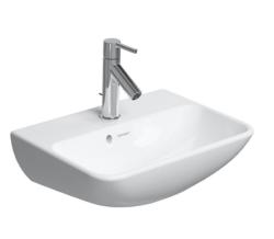 Раковина DURAVIT ME by Starck WonderGliss, 45х32х15,5 см, подвесная, прямоугольная, санфарфор, цвет белый, с 1 отверстием под смеситель, антигрязевое покрытие, слив/перелив