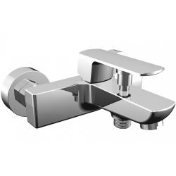 Смеситель для ванны/душа Azario ATRI однорычажный, керамический картридж, настенный, излив короткий, неповоротный, длина излива 150 мм, латунь, цвет хром