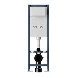 Инсталляция для подвесного унитаза AM.PM ErgoFit без кнопки смыва, система для подвесного унитаза, со скрытым смывным бачком (бак), комплект, размеры рамы (каркас) 352x1320x150 мм