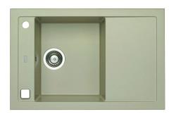 Мойка кухонная ALVEUS FORMIC 30 GRANITAL PEBBLE-G02M 76x50x20 см, врезная/встраиваемая сверху, с крылом, искусственный гранит, прямоугольная, цвет галька, с отверстием под смеситель и под кнопку клапана-автомата