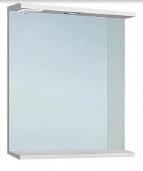 Зеркальный шкаф GRADEONIKA "Орфей 600", 60х14х70 см, с LED/ЛЕД-подсветкой, подвесной, цвет белый, зеркало, открытая полка, прямоугольный, правый/левый, правосторонний/левосторонний, универсальный