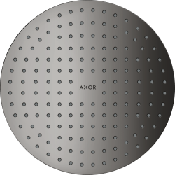 Верхний душ AXOR ShowerSolutions 250 2je, потолочный/скрытый монтаж, круглый, с 2 режимами, размер 25 см, металлический, цвет: полированный черный хром, для душа/ванной