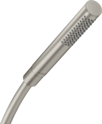 Лейка душевая Axor Starck 1jet, настенная, прямоугольная, с 1 режимом, латунная, цвет под сталь, ручная, для душа/ванной