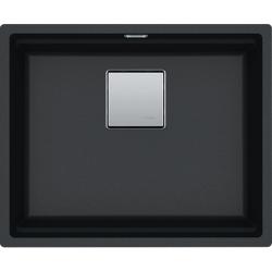 Мойка кухонная Franke KUBUS KNG 110-52, 56х46 см, врезная, искусственный гранит (Fragranite+), прямоугольная, цвет оникс, без отверстия под смеситель, без крыла