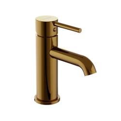 Смеситель для раковины/умывальника Damixa Scandinavian Pure, однорычажный, неповоротный, керамический, длина излива 115 мм, латунь, цвет золото