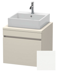 Тумба под раковину для консоли/столешницы Duravit DuraStyle 80х47,8х51,2 см, подвесная, ДСП, цвет: серо-коричневый/белый матовый, 1 выдвижной ящик, прямоугольная