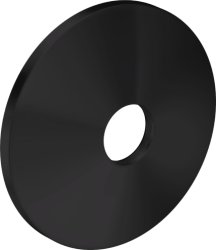 Розетка удлинения Axor One декоративная, для большего покрытия плитки, Ø 9 см, скрытого монтажа, металл, круглая, цвет: матовый черный, 1 отверстие, удлинение