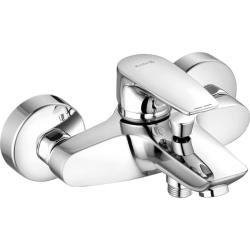 Смеситель для ванны/душа KLUDI PURE&SOLID настенный, однорычажный, неповоротный, длина излива 150 мм, латунь, цвет хром