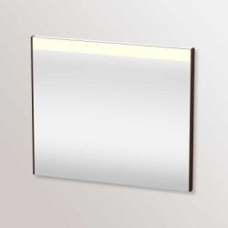 Зеркало Duravit Brioso, 82х70х3,5 см с LED/ЛЕД-подсветкой, прямоугольное, подвесное/настенное, цвет рамы: каштан темный, настенный выключатель, для ванной