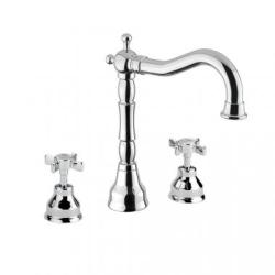 Смеситель для раковины Migliore Princeton, двухвентильный, поворотный, длина 165 мм, керамический, латунь, цвет хром