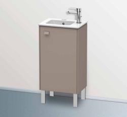 Тумба под раковину Duravit Brioso, 42х28,9х68,3 см, напольная, цвет: базальт, 1 распашная дверца/одностворчатая, стеклянная полка, ДСП, прямоугольная, правая, в ванную комнату