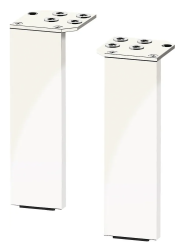 Ножки Duravit Brioso (пара) 15,2х4,4х1 см, лакированные, опора для мебели, цвет: белый глянец, 2 штуки, для тумбы/пенала/комплекта, алюминий, в ванную комнату