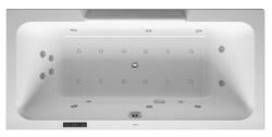 Ванна Duravit Happy D.2 160х70 см гидромассажная, встраиваемая, акриловая, цвет: белый, с ножками/сливом-переливом, без фронтальной панели, прямоугольная, с системой гидромассажа Combi-System L, c наклоном для спины справа, правая